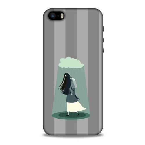 Apple Iphone 5S Kılıf Depresyon (20) Koruyucu Kılıf Bej Siyah