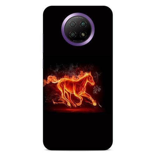 Lopard Xiaomi Redmi Note 9 5g Uyumlu Kılıf FireX (28) Arka Kapak Ateşli At
