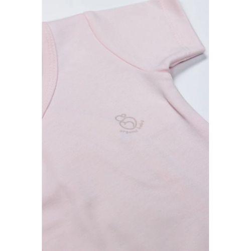 Organik Natural Basic Style Kruvaze Yarım Kol Body BS17101 Pembe