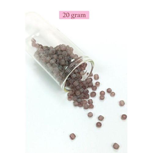 Dökme Cam Kum Boncuk Büyük Boy (6/0) 4 mm - 4 Renk - Toplam 80 Gram - BNC415