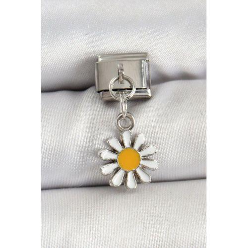 316L Çelik Gümüş Renk Papatya Model Nomination Charm