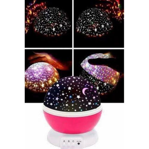 Yıldızlı Gece Lambası Mor Projeksiyon Görünümlü Masa Lambası Renk Değiştirebilen