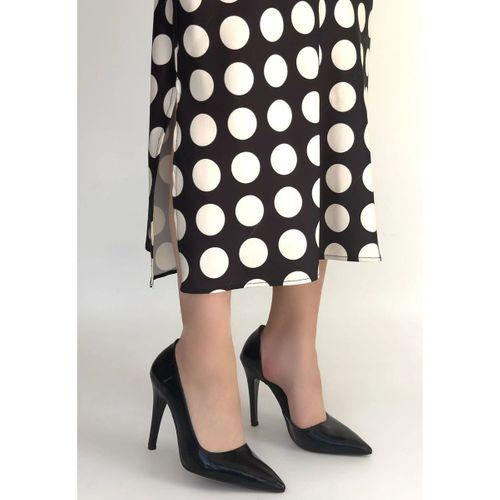 Pley Siyah Rugan Stiletto Ayakkabı