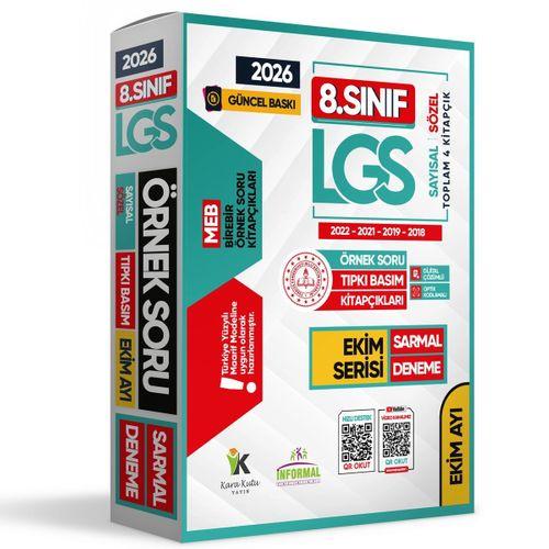 2026 8 Sınıf LGS Ekim Ayı MEB Örnek Soru Tıpkı Basım 4lü Sarmal Deneme Paketi Dijital Çözümlü