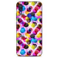 Xiaomi Redmi Note 7 Kılıf Pastel Renkler (42) Rugged Armor Kılıf Mor Pembe