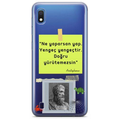Samsung Galaxy A10 Kılıf Caps Aristophanes Arka Kapak Koruma Desenli Full Koruyucu