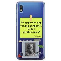 Samsung Galaxy A10 Kılıf Caps Aristophanes Arka Kapak Koruma Desenli Full Koruyucu