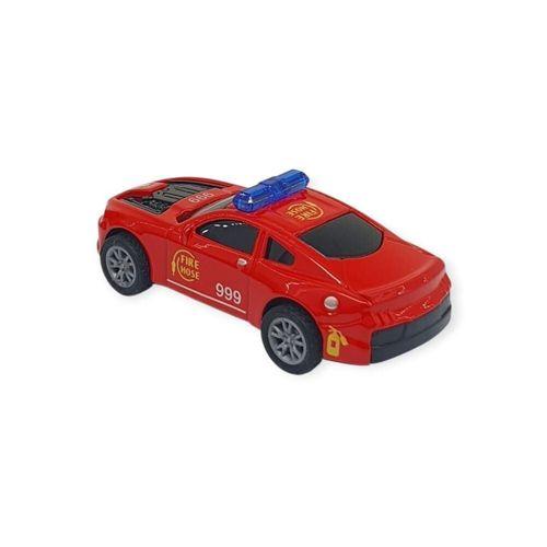 Çek Bırak Metal Küçük Arabalar 8 cm - SH40031 - Kırmızı İtfaiye