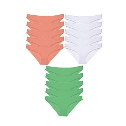 15 adet Süper Eko Set Likralı Kadın Slip Külot 537