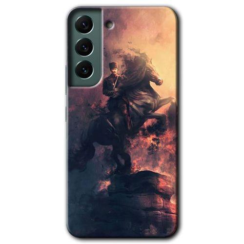 Samsung Galaxy S22 Plus HD Baskılı Kılıf + 9D Tam Ekran Koruyucu - Atatürk Portre