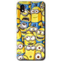 MRCİLETİSİM Samsung Galaxy A01 Core Kılıf Baskılı Kapak - Minion Ordusu +Tam Kaplayan Mat Seramik