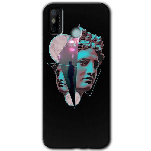 MRCİLETİSİM Tecno Spark 6 Go Kılıf HD Desen Baskılı Arka Kapak+Temperli Cam - Heykel