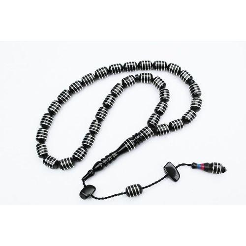 Oltu Taşı Kapsül Model Burgu Vida İşlemeli Tespih