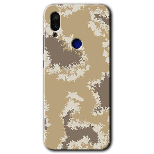 MRCİLETİSİM Xiaomi Redmi Note 7 Kılıf Baskılı Kapak - Kamuflaj 33 + 5D Tam Kaplayan Cam