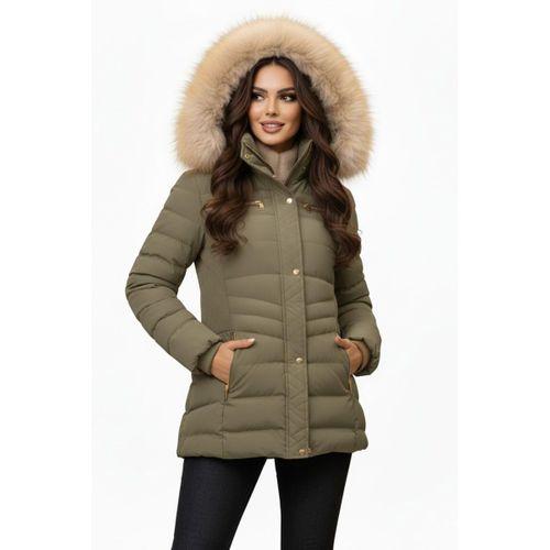 Kadın Spor Kapüşonlu İçi Peluş Mont M5306 BGL-ST04891