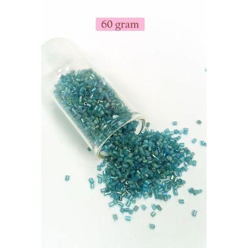 Kesme Cam Boncuk 2mm - 60 Gram - Şeffaf Çam Yeşili - BNC380