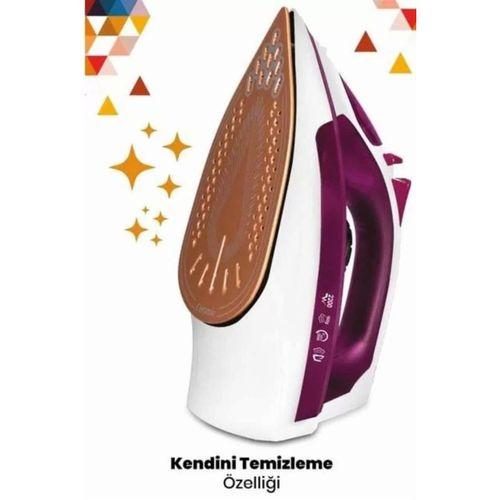 Yeni Nesil Kırmızı Buharlı Ütü 2200 Watt Seramik Tabanlı Yüksek Buhar Gücü