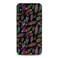 Apple iPhone XS Kılıf Desenli Özel Seri Tüyler (15) Antişok Kılıf