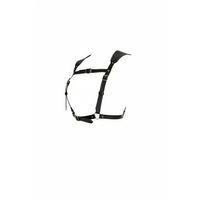 Siyah Kadın Kemer Deri Omuz Detaylı Vücut Aksesuarı - Brf1269