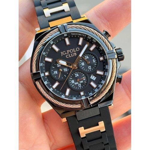 JG.Polo Club Silikon Kordon 2 Yıl Garantili 5 Atm Suya Dayanıklı Erkek Kol Saati+Bileklik 04371.4