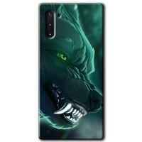 Samsung Galaxy Note 10 HD Baskılı Kılıf + 9D Tam Ekran Koruyucu - Yeşil Kurt
