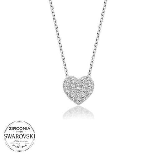 Swarovski Taşlı Lucky Life 925 Ayar Gumuss  Kalp Bayan Kolye