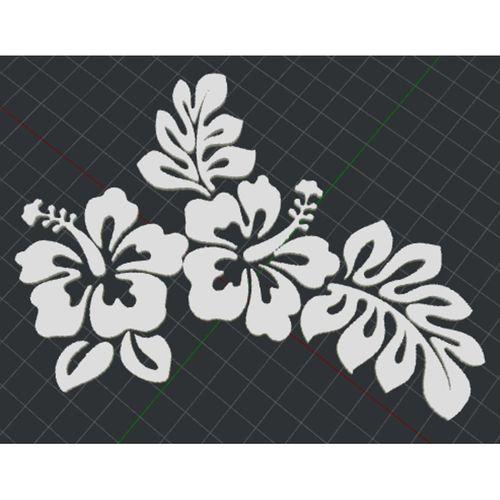 Hibiscus 2d duvar sanatı - 3712201