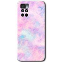 Xiaomi Redmi Note 11 4G HD Baskılı Kılıf + 9D Tam Ekran Koruyucu - Pembe-Duman