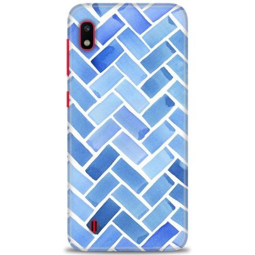 Samsung Galaxy A10 Kılıf HD Baskılı Kılıf - Mavi + Tam Ekran Koruyucu