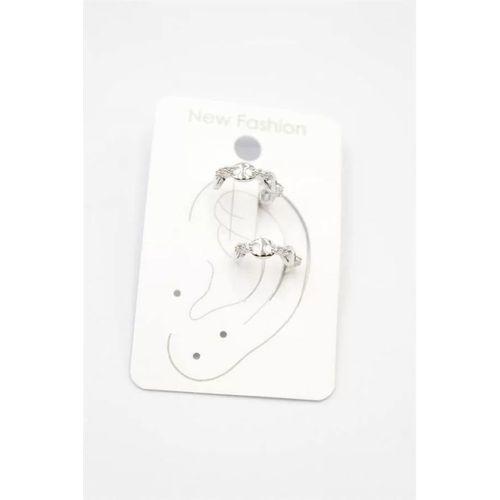 2'li Taşlı Kıkırdak Küpe - Gümüş