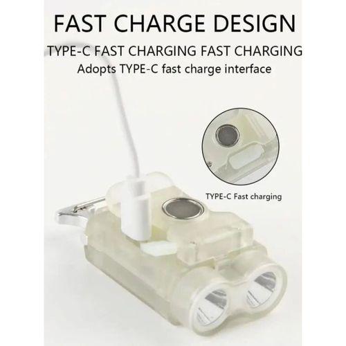 F.b.ı V15 Edc El Feneri 1200lm Anahtarlık Işık Tip-c Şarj Edilebilir Taşınabilir Mini Torch Mıknatıs Klips Ile Kamp Cep Fener