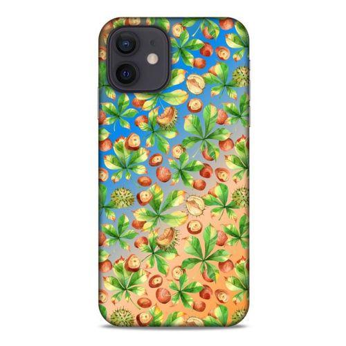 Frutix Kestane 01 Apple iPhone 12 Kılıf Desenli Silikon