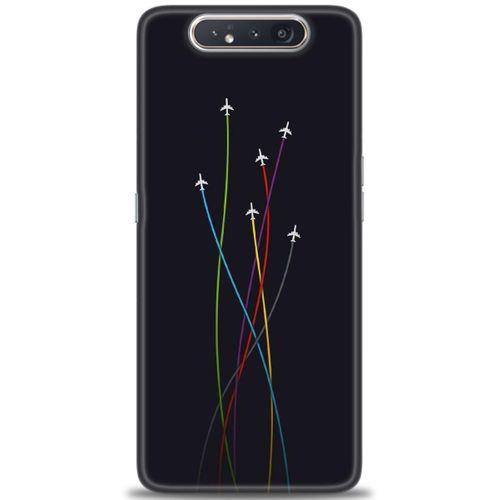 Samsung Galaxy A80 Kılıf HD Baskılı Kılıf - Uçaklar + Tam Ekran Koruyucu