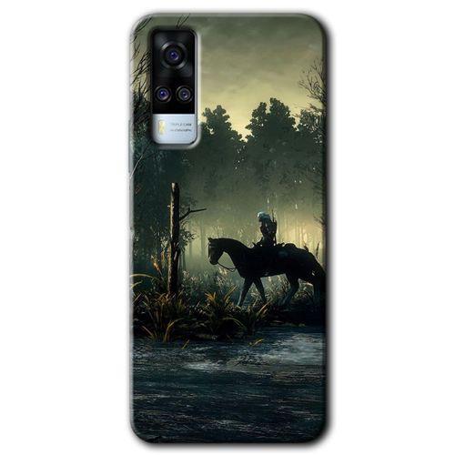 MRCİLETİSİM Vivo Y53s Kılıf HD Desen Baskılı Arka Kapak + Temperli Cam - Savaşçı