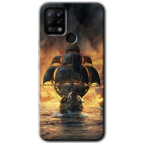 Tecno Pova Kılıf HD Desen Baskılı Arka Kapak - Siyah İnci