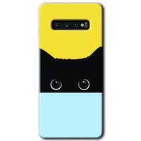 Samsung Galaxy S10 HD Baskılı Kılıf + 9D Tam Ekran Koruyucu - Kara-Kedi