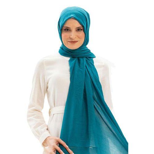 Düz Vual Kumaş Şal Petrol Ptrl