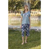 Çiçek Ve Yaprak Desenli Ve Baskılı Kapri Takımı