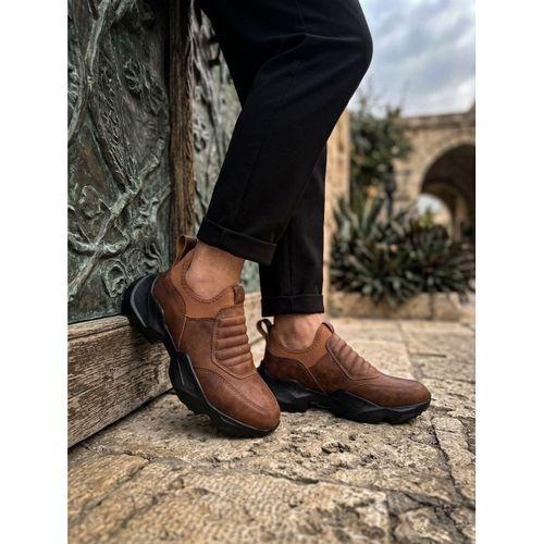 BA0402 Bağcıksız Rahat Yüksek Taban Taba Erkek Spor Ayakkabı