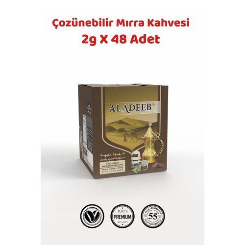 Acı Mırra & Çozünebilir Kakuleli Hazır Kahve - 48 Adet Tek İçimlik Poşet 2gr*48 adet