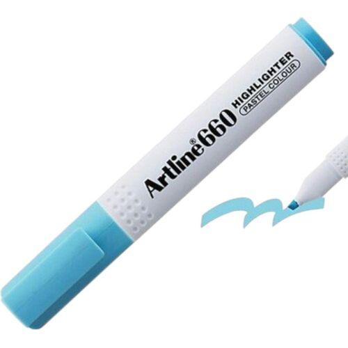 ARTLİNE 660 FOSFORLU KALEM KESİK UÇ 1.0-4.0MM PASTEL BLUE