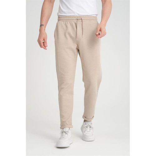 Premium Oxford Örme Regular Fit Duble Paça Erkek Pantolon- Bej
