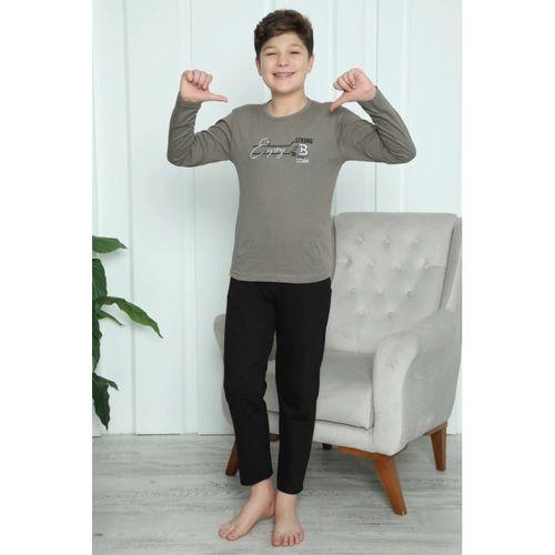 Erkek Çocuk Penye Pijama Takım Vizon