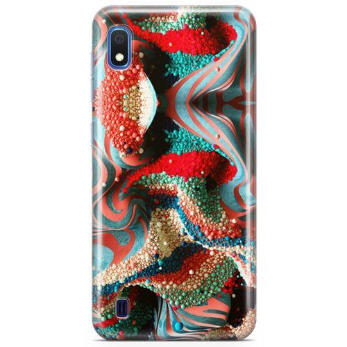 Samsung Galaxy A10 Kılıf Kabartma İnciler Arka Kapak Koruma Desenli Full Koruyucu