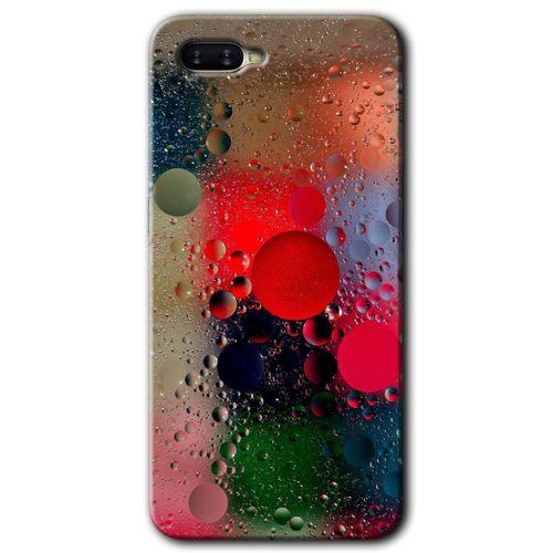 Oppo Rx 17 Neo Kılıf HD Desen Baskılı Arka Kapak + Temperli Cam - Wet Bubbles