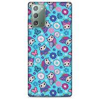 Baykuşlar (11) Desenli Silikon Kapak Telefon Kabı Samsung Galaxy Note 20 Kılıf