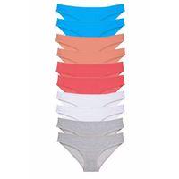 10 adet Süper Eko Set Likralı Kadın Slip Gri Beyaz Pudra Fuşya Mavi