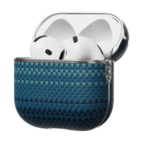 Apple Airpods 4 Kılıf Aramid Fiber Pitaka Tactile Woven Sunset-Moonrise Serisi Sunset Kapak