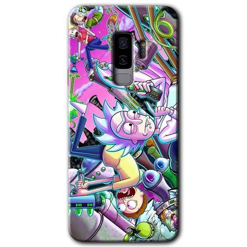 Samsung Galaxy S9 Plus HD Baskılı Kılıf + 9D Tam Ekran Koruyucu - Graffiti Çizgi Film