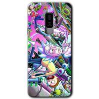 Samsung Galaxy S9 Plus HD Baskılı Kılıf + 9D Tam Ekran Koruyucu - Graffiti Çizgi Film
